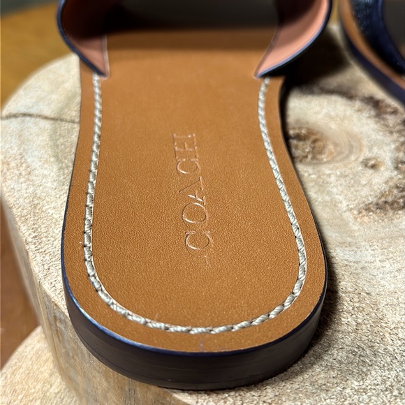 COACH Tea Rose with Rivets Slides - Picture 7 of 13